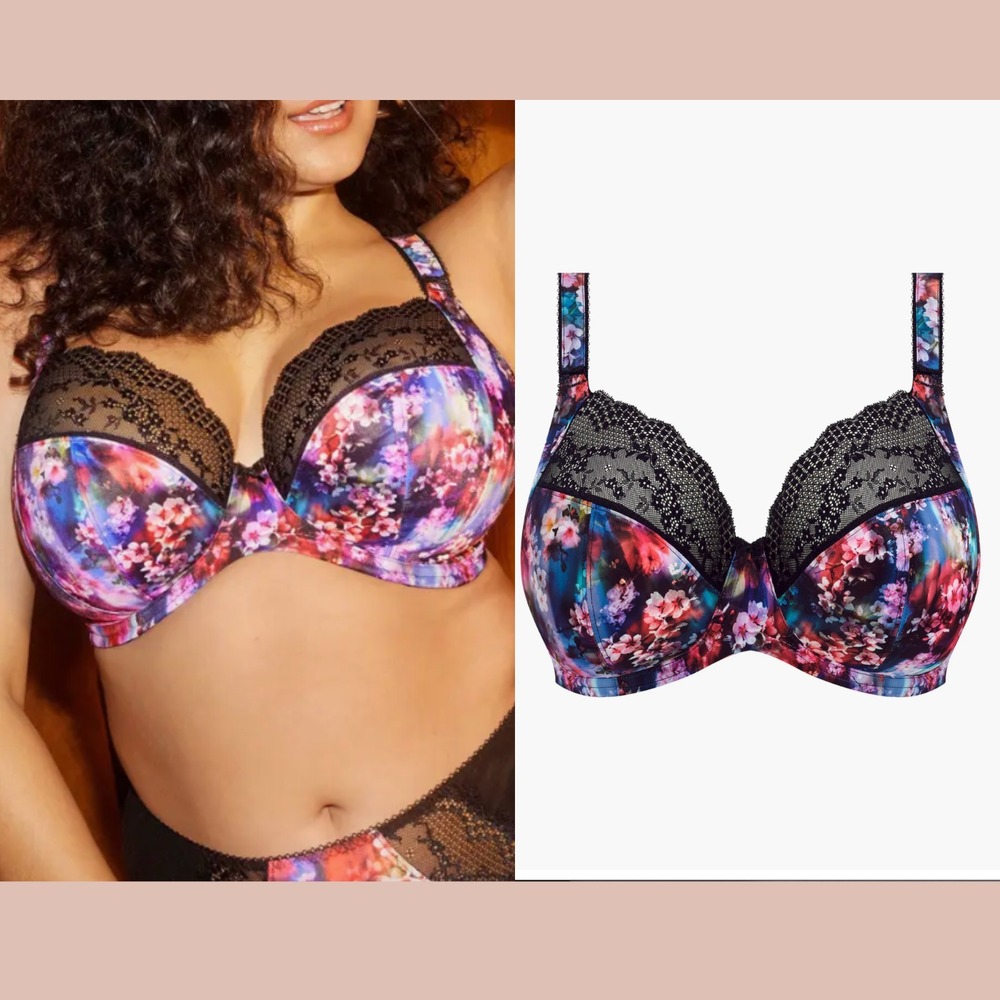 NEW $74 Elomi [ 36J US ] Lucie Full Figure Underwire‎ Plunge Bra Cheblm T2065
